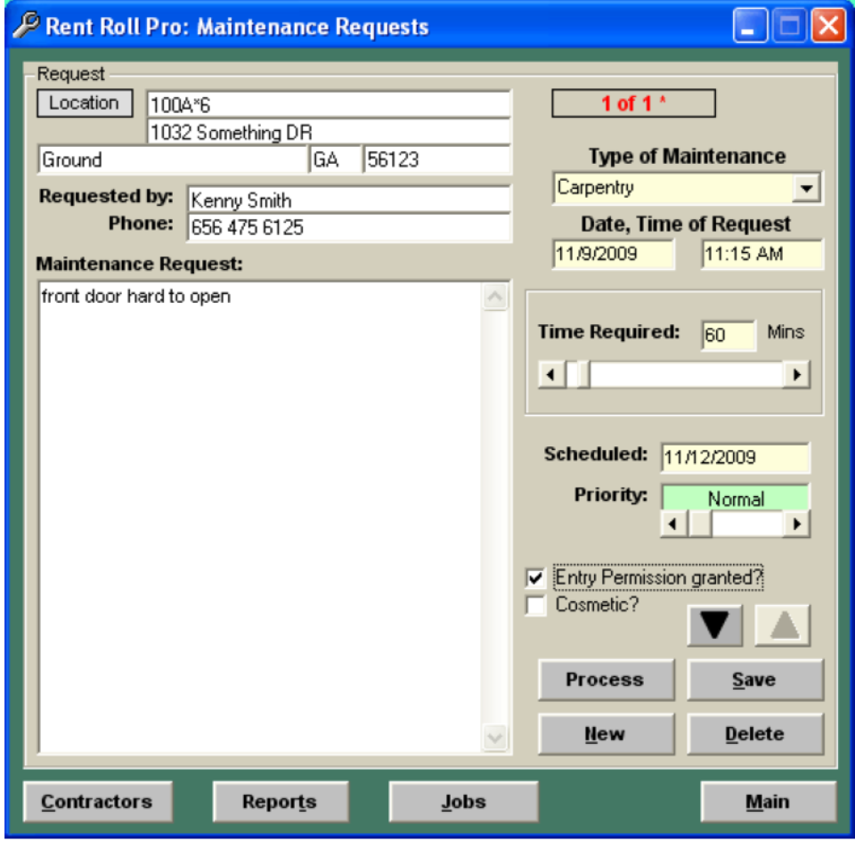 screenshot of Rent Roll Pro